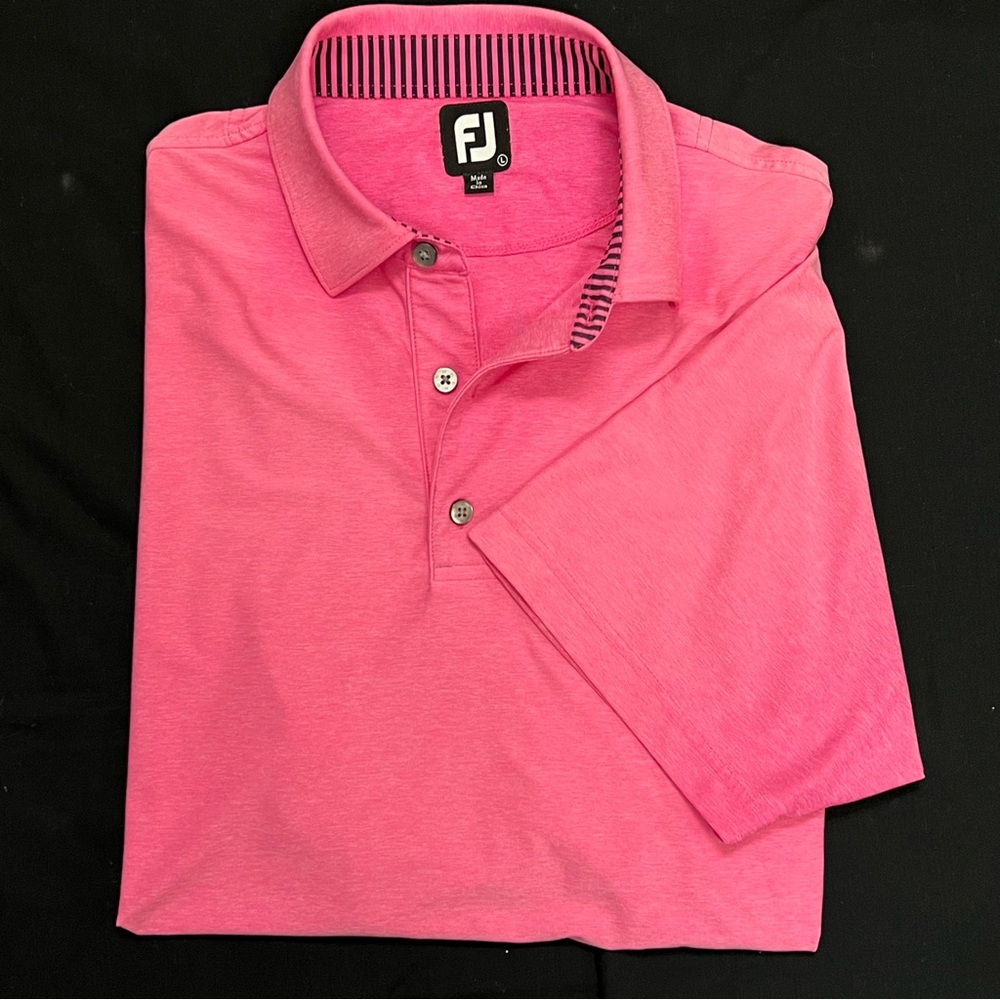 FOOTJOY Lisle Golf Performance Polo Pink Men’s Big & Tall Size Large